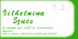 vilhelmina szucs business card